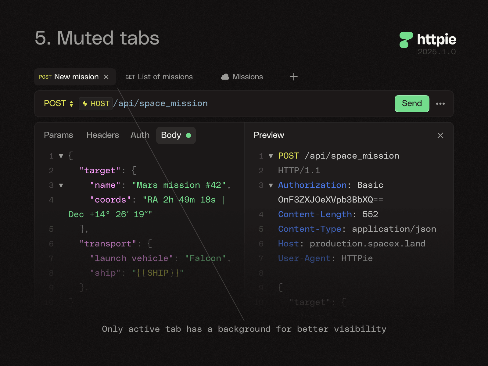 UI refresh — tabs