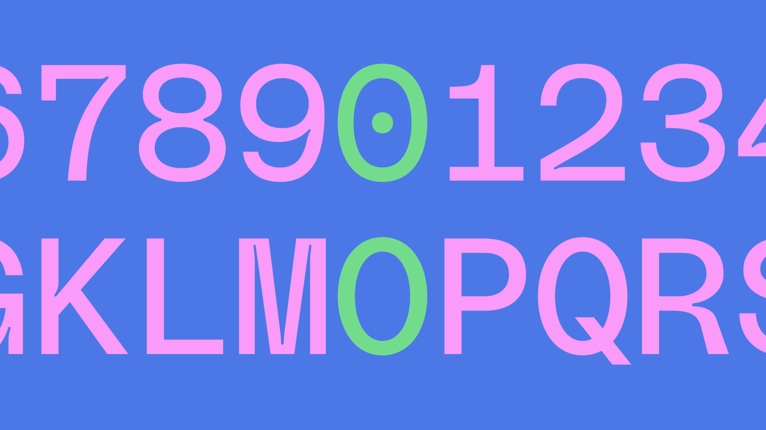 Monospace font used by HTTPie with improved 0 characters