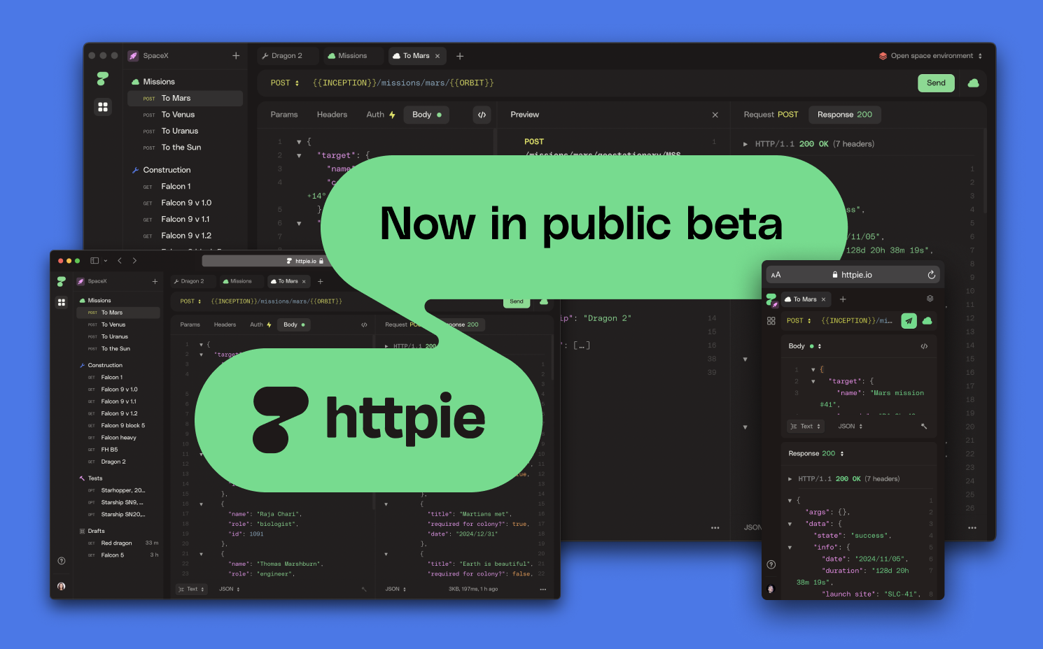 Public beta — you can use HTTPie for Web & Desktop today